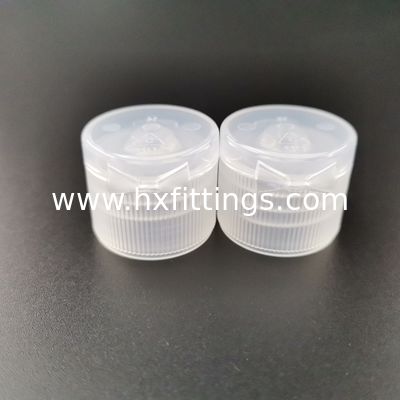 Trung Quốc Nắp lật PP trong suốt màu trong suốt 20/410 có gân, nắp vặn cho chai nước rửa tay nhà cung cấp