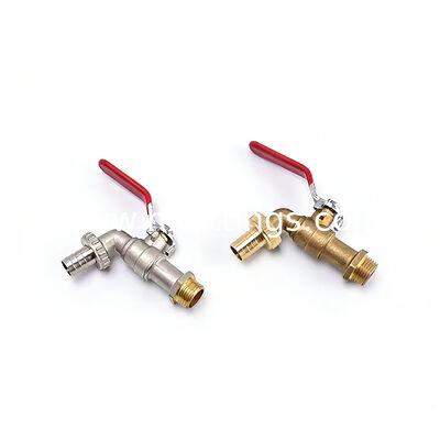 Bán buôn OEM Hiện đại Mạ Niken 1/2 BSP/NPT Máy giặt treo tường bằng đồng thau Bibcock | Bền & Chống rò rỉ