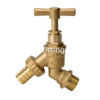 Ngoài trời sân vườn tập vòi liên hiện đại 1/2 inch BSP nén wallplate khuỷu tay 15MM ống đồng đơn yếm tập máy giặt
